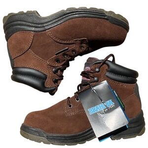 Brahma For Her Diane Steel Toe Waterproof Work Boots Brown Suede Womens 5.5